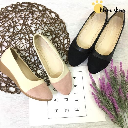 HOT SALE Hình thật - Giày búp bê nữ đế xuồng 3cm da mềm xinh xắn OD7