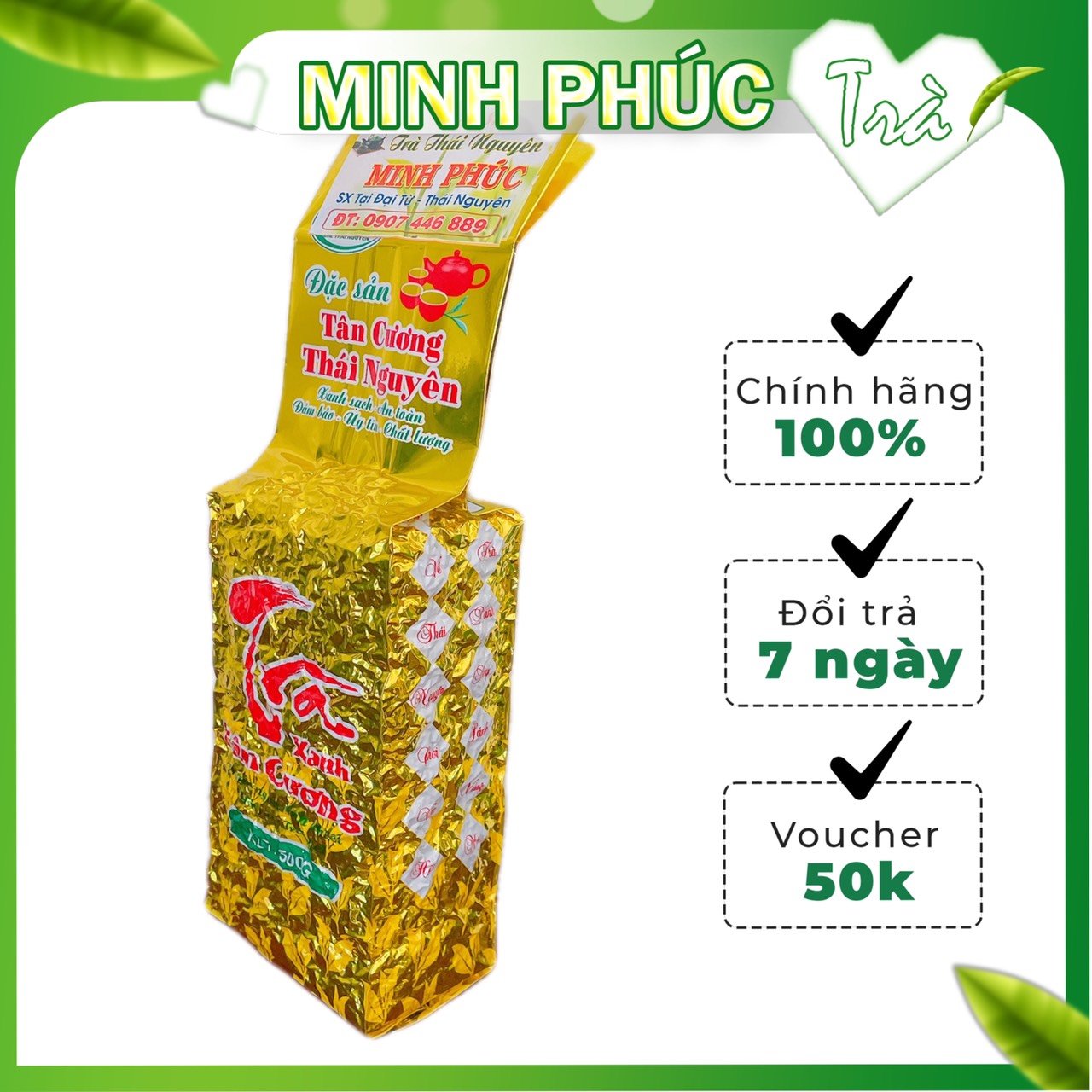 500G Trà Thái Nguyên 1-Túi Hút Chân Không