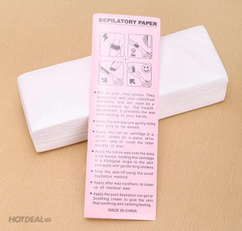 Giấy Wax Lông Nhám 100 tờ giúp Việc Tẩy Lông Hiệu Quả