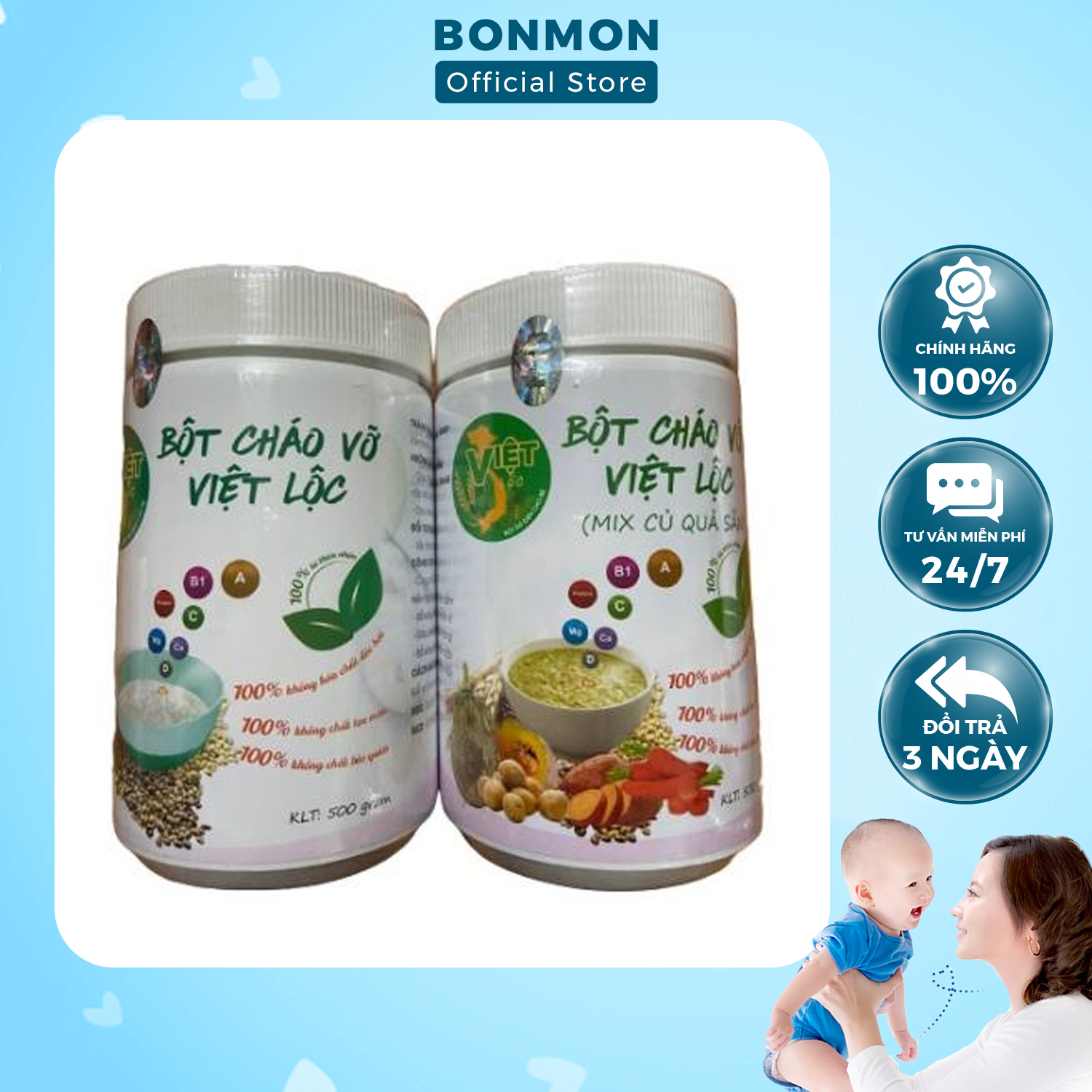 Cháo Vỡ Việt Lộc Hộp 500gr Chính Hãng - BONMON Store