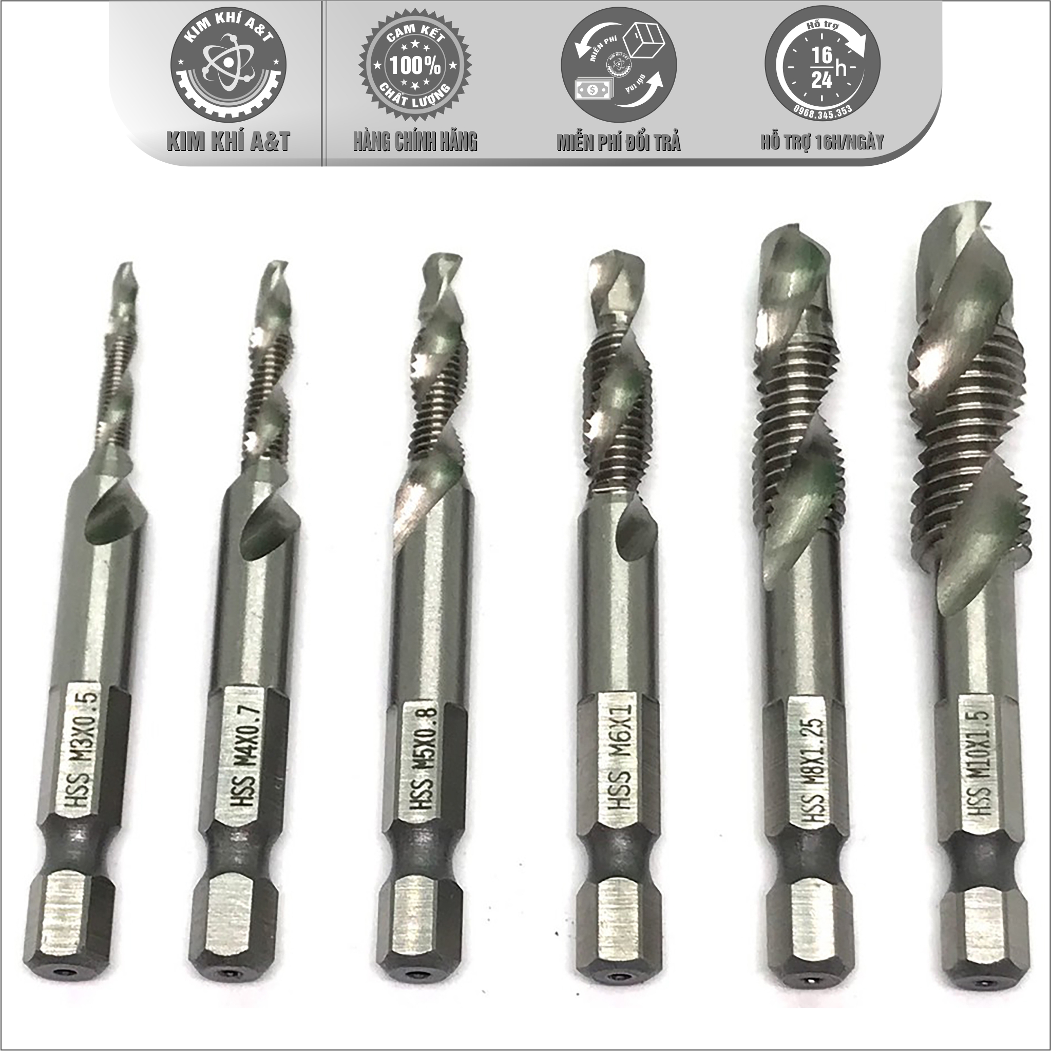 Mũi khoan Taro Ren M3-M10 chân lục giác (có bán lẻ)