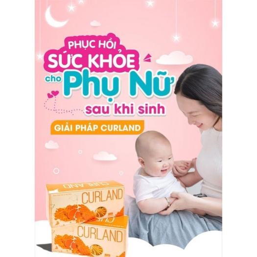 Bột pha uống CURLAND, bột pha uống sau sinh hỗ trợ lấy lại vóc dáng, mau lành vết thương, bồi bổ cơ thể - hộp 28 gói