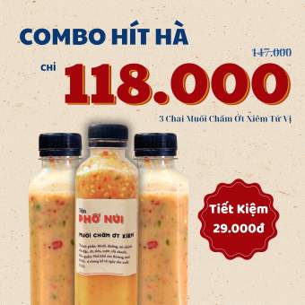 Combo Hít Hà 3 Chai Muối Chấm Ớt Xiêm Tứ Vị