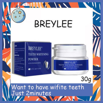 BREYLEE Bột Tẩy Trắng Răng Làm Trắng Răng Vệ Sinh Răng loại bỏ mảng bám/vết ố Chuyên Sâu 30g