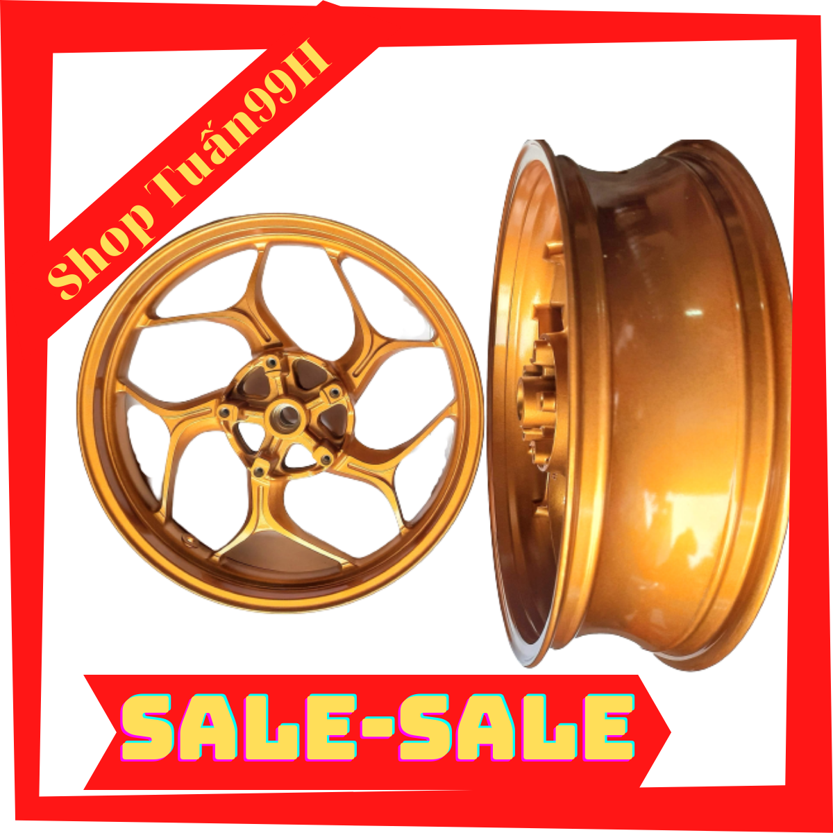 Mâm ASIO 2 đĩa trước dành cho Exiter 150 độ, FZ bản lớn 3.0 và 4.5