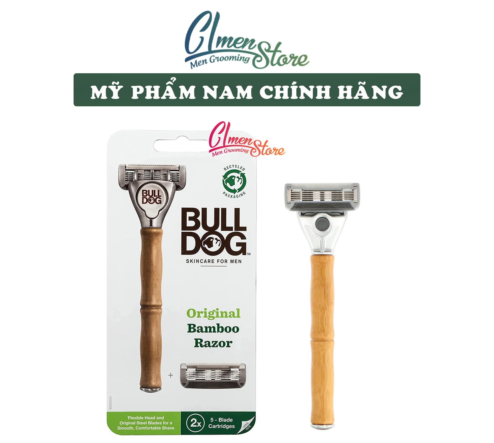 Dao cạo râu Bulldog Original Bamboo Razor