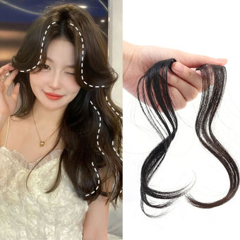 Fashion Dragon Beard Long Clip Hair Bang Side Fringe Hair Extension Natural Synthetic Bangs Hair Piece
