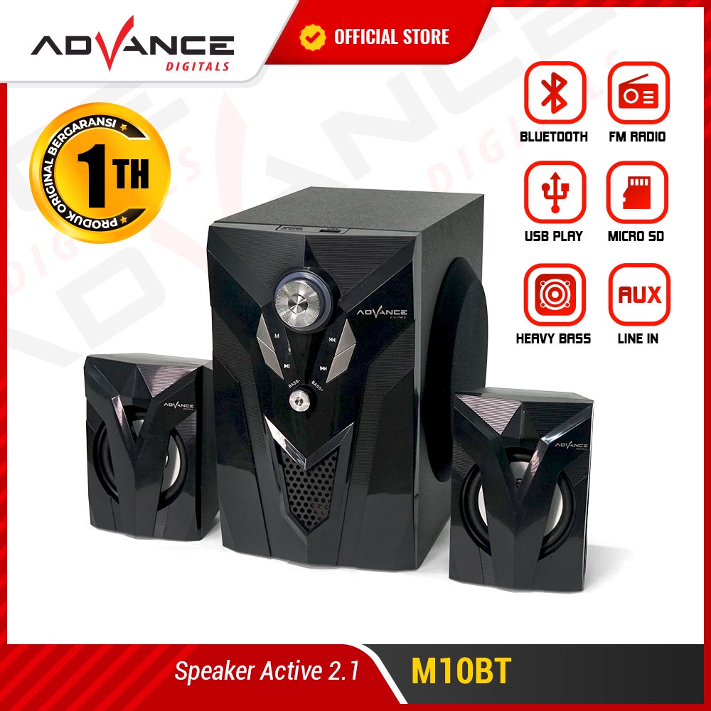 Advance Speaker Bluetooth Xtra Bass Subwoofer - M10BT - GRATIS ONGKIR Jabodetabek Harga 284,900 rupiah*Gratis Ongkir