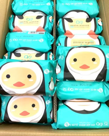 GIAO MÀU NGẪU NHIÊN KHÔNG MÙI) Khăn ướt Agi Hàn Quốc 100 tờ (Không mùi