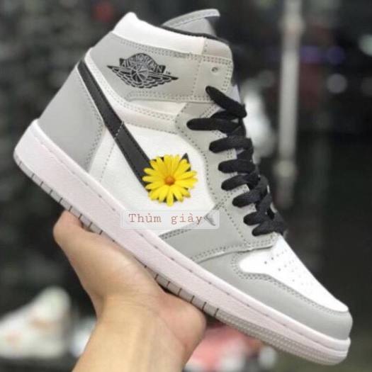 Giày Nike Jordan Cổ Cao trắng Xám Full sz Nam Nữ Bản Đẹp full boxx
