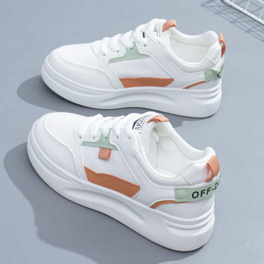 Giày bata nữ thời trang PU hàng hiệu Giày bata mới chất lượng[Hình thật].