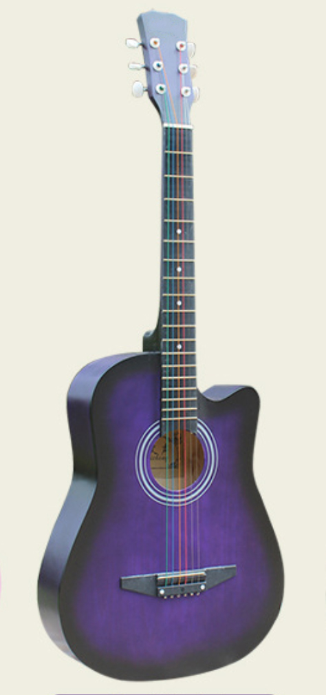 Đàn Guitar acoustic thùng dáng khuyết GU05 màu đen nhám âm thanh tự nhiên và chân thật, có độ bền cao, dễ dàng sử dụng  - 6