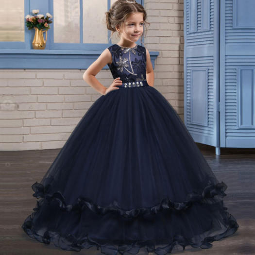 Đầm Công Chúa MQATZ Cho Bé Gái, ĐẦM LƯỚI Dự Tiệc, Đám Cưới, A-Line 3-12 Tuổi LP-76