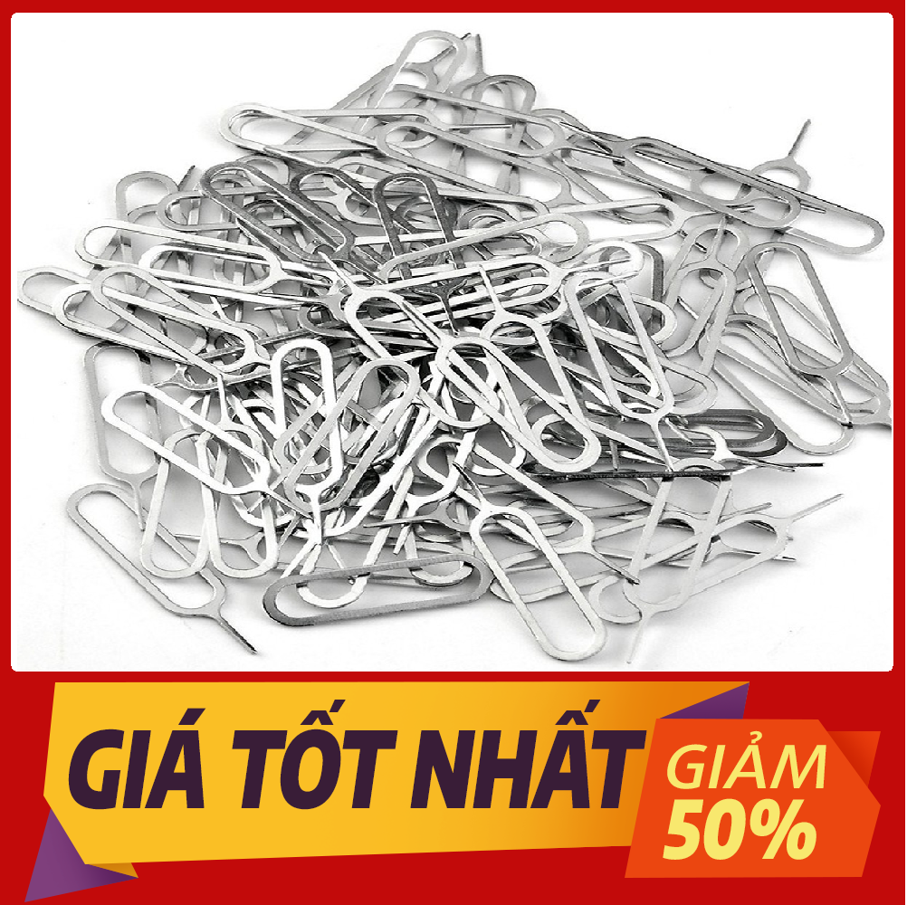 Que mở khay sim, cây chọc sim, dụng cụ hỗ trợ tháo sim, thẻ nhớ cho điện thoại, máy tính bảng