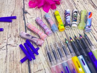 🌷 Bút máy luyện chữ MỰC XÓA ĐƯỢC mẫu in hình siêu xinh nét đẹp