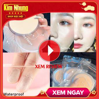 phấn phủ kiềm dầu mềm mịn Pinky focus gấu