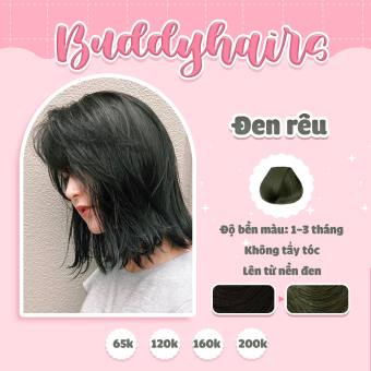 Thuốc nhuộm tóc Đen rêu không cần dùng Thuốc tẩy tóc của Buddyhairs, Buddy.hairs