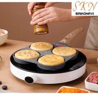 Chảo đá chống dính 4 ngăn cao cấp,CHẢO CHIÊN TRỨNG Chảo Nấu Trứng Ốp La Chống Dính 4 Ngăn, Dụng Cụ Nhà Bếp