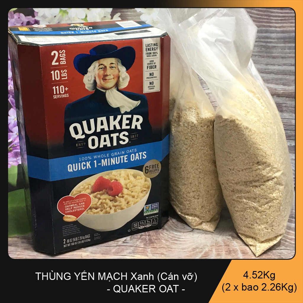Yến mạch quaker oats cán vỡ 4.52kg