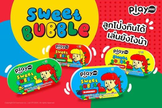 Kẹo thổi bong bóng Play More Sweet Bubble  40gr