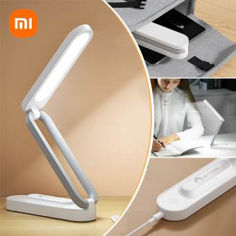 XIAOMI có thể gập lại bàn đèn LED di động mắt bảo vệ bàn đèn USB có thể sạc lại Dimmable ánh sáng ban đêm 3 nhiệt độ màu