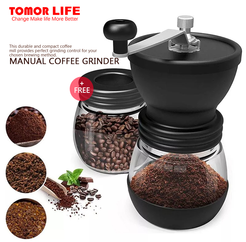 Hướng dẫn sử dụng máy xay cà phê tomor life với bình lưu trữ cafe bean mill dụng cụ nhà bếp