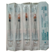 Indoplas Sure-Guard 1cc Disposable Syringe with Luer-lock Needle