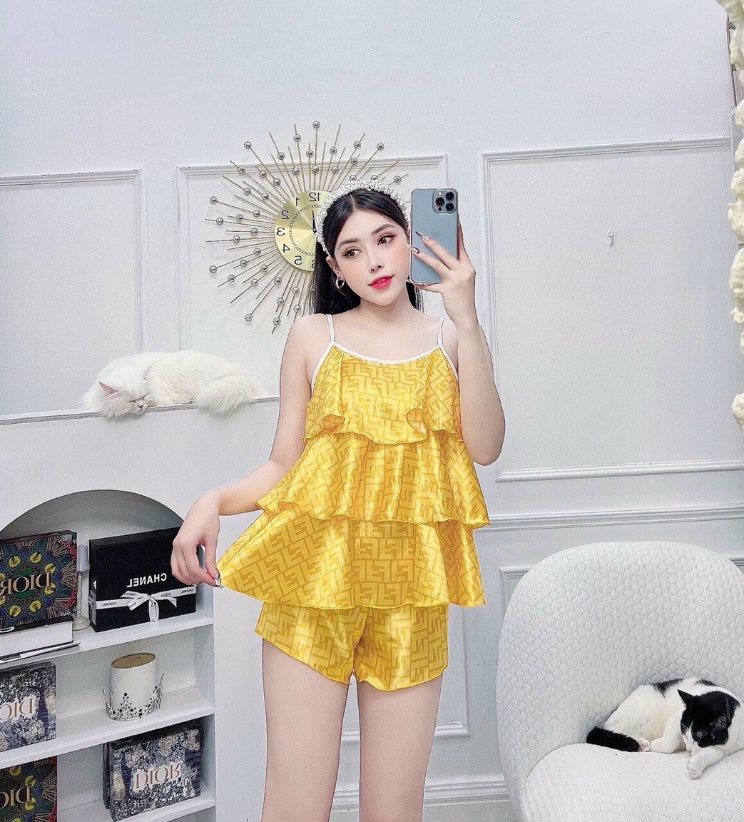 SÉT ĐỒ BỘ NỮ XẾP LI 2 TẦNG CHẤT PHI LỤA XINH SẮN NHẸ NHÀNG GỢI CẢM CỦA PHÁI ĐẸP TRIỆU NGƯỜI MÊ CỦA KMG SHOP