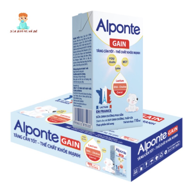 Sữa bột pha sẵn Alponte Gain 110ml/1 hộp