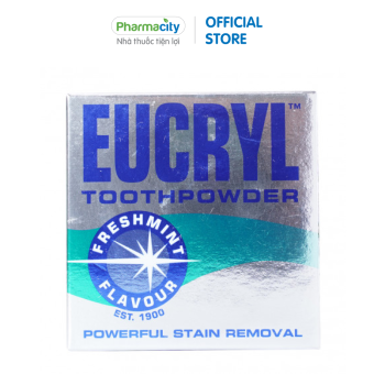 Bột đánh trắng răng Eucryl vị bạc hà (50g)