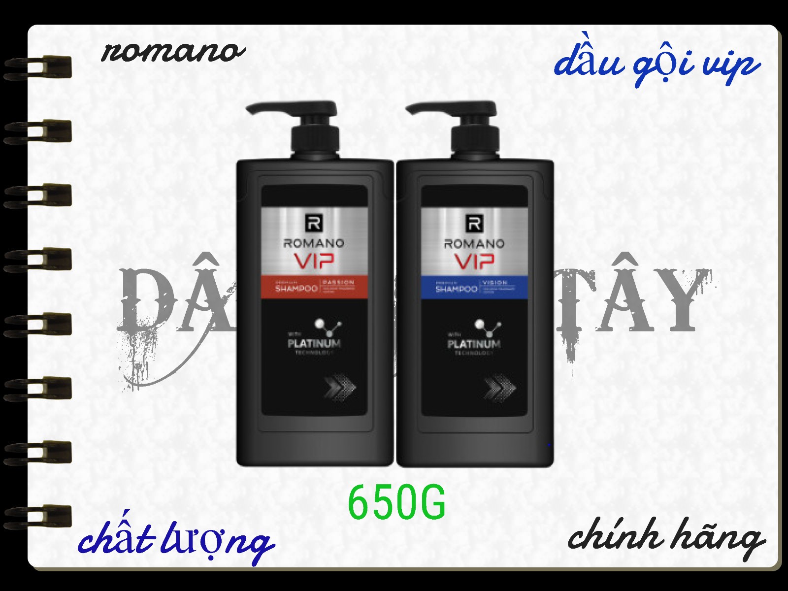 Combo dầu gội romano passion và vision