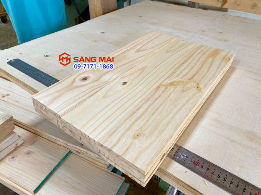 Tấm gỗ thông dày 1cm x mặt rộng 10cm x dài 50cm + láng mịn 4 mặt