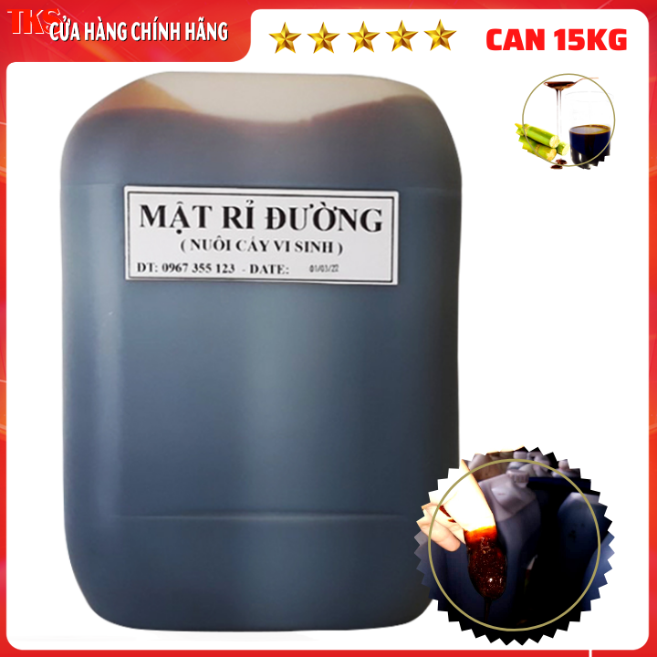 [Ảnh thật] MẬT RỈ ĐƯỜNG Nguyên Chất  - Can 15kg: Nuôi Cấy Vi Sinh, Ủ Phân Bón, Lên Men Thức Ăn, Xử Lý Nước Thải