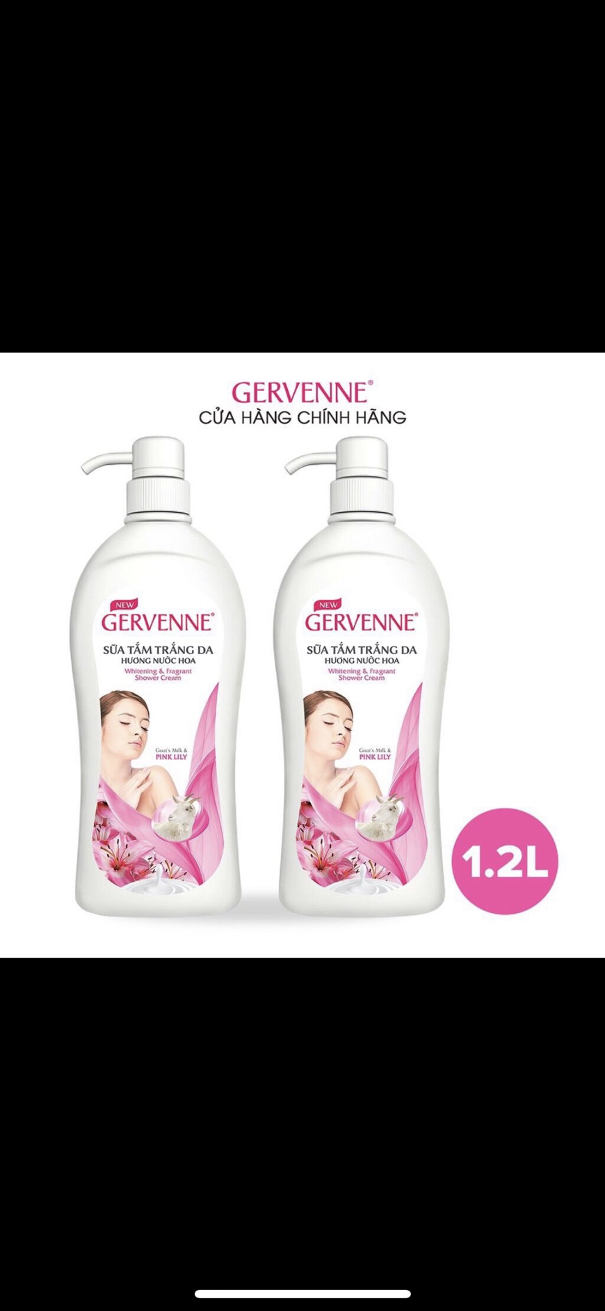 Sữa tắm trắng da hương nước hoa Gervenne 1.2 lít