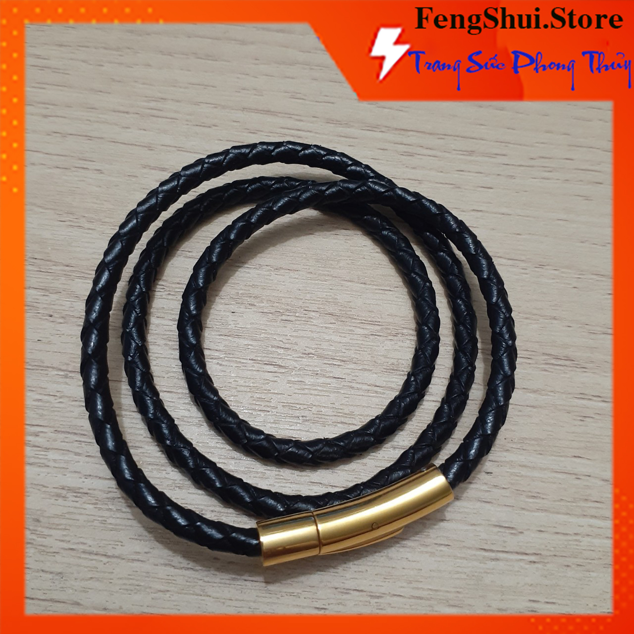 DÂY CHUYỀN ĐEN 5LY DA XỊN KHÓA TITAN MÀU VÀNG - siêu đẹp, siêu sang, chuẩn thời trang