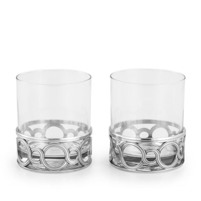 Gambar Royal Selangor Chateau Collection Pewter Medallion Whisky Tumbler Pair Gift