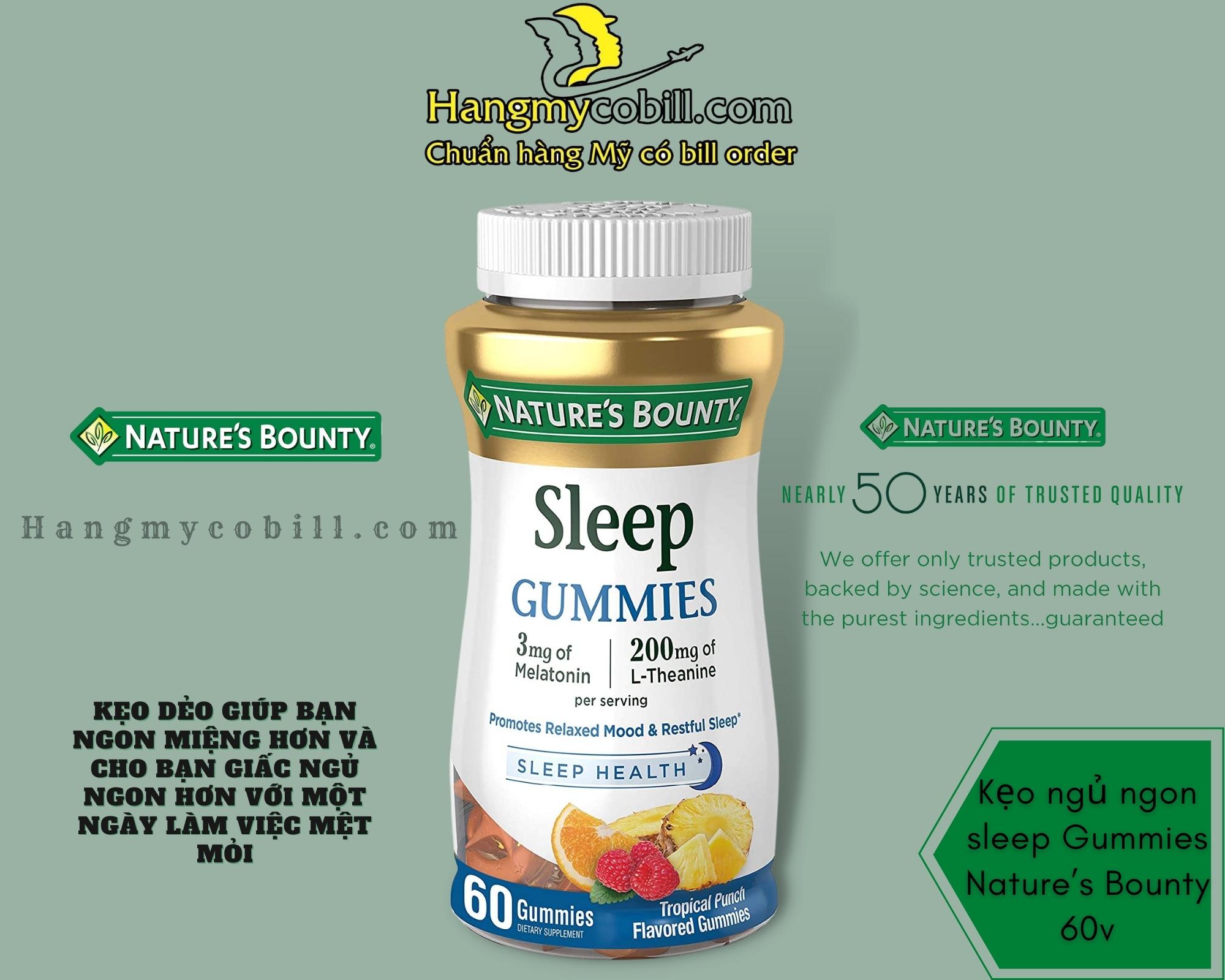 Sleep Gummies Kẹo Ngủ Natrol - Nature’s Bounty