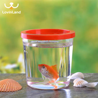 Lovinland Bể Cá Hộp Nuôi Bò Sát Trong Suốt Bể Nuôi Rùa Nhỏ Sáng Tạo Cốc Sứa Betta Bể Cá Bằng Nhựa (Màu Ngẫu Nhiên)
