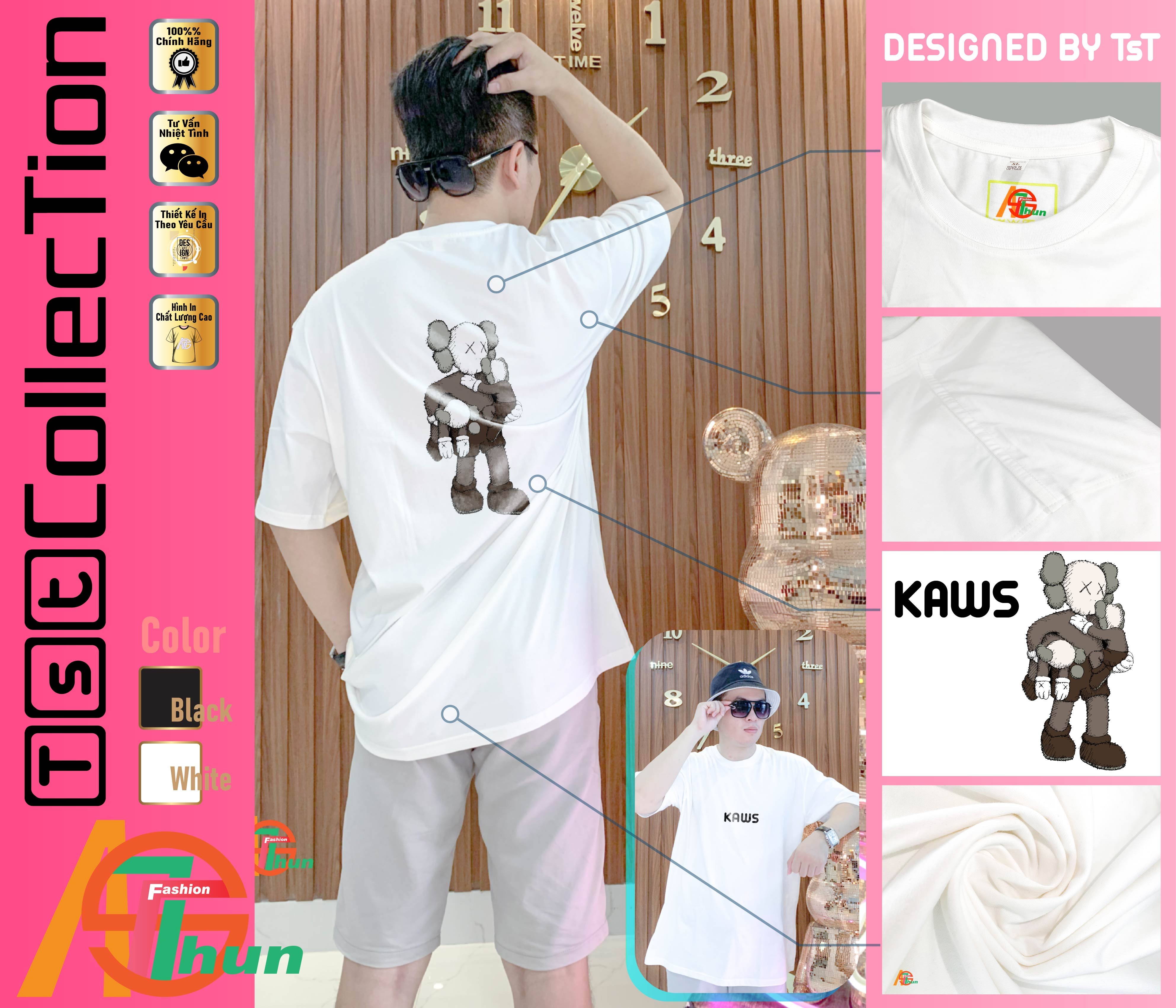 Áo thun oversize | form rộng, tay lỡ | áo thun oversize nam nữ | áo thun 2 chiều | kaws | 100% cotton