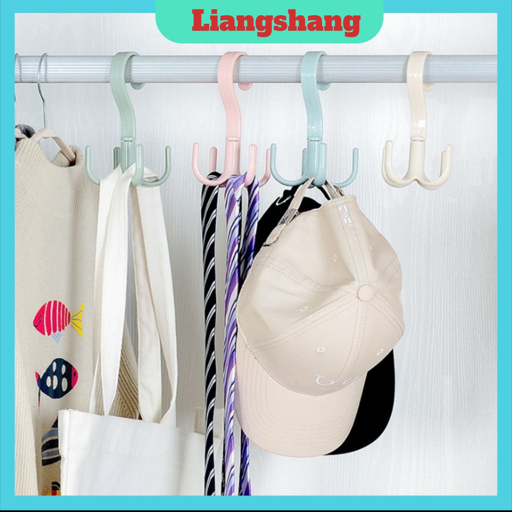 Móc treo đồ/Móc nhựa 4 chấu đa năng - phơi giày dép, quần áo