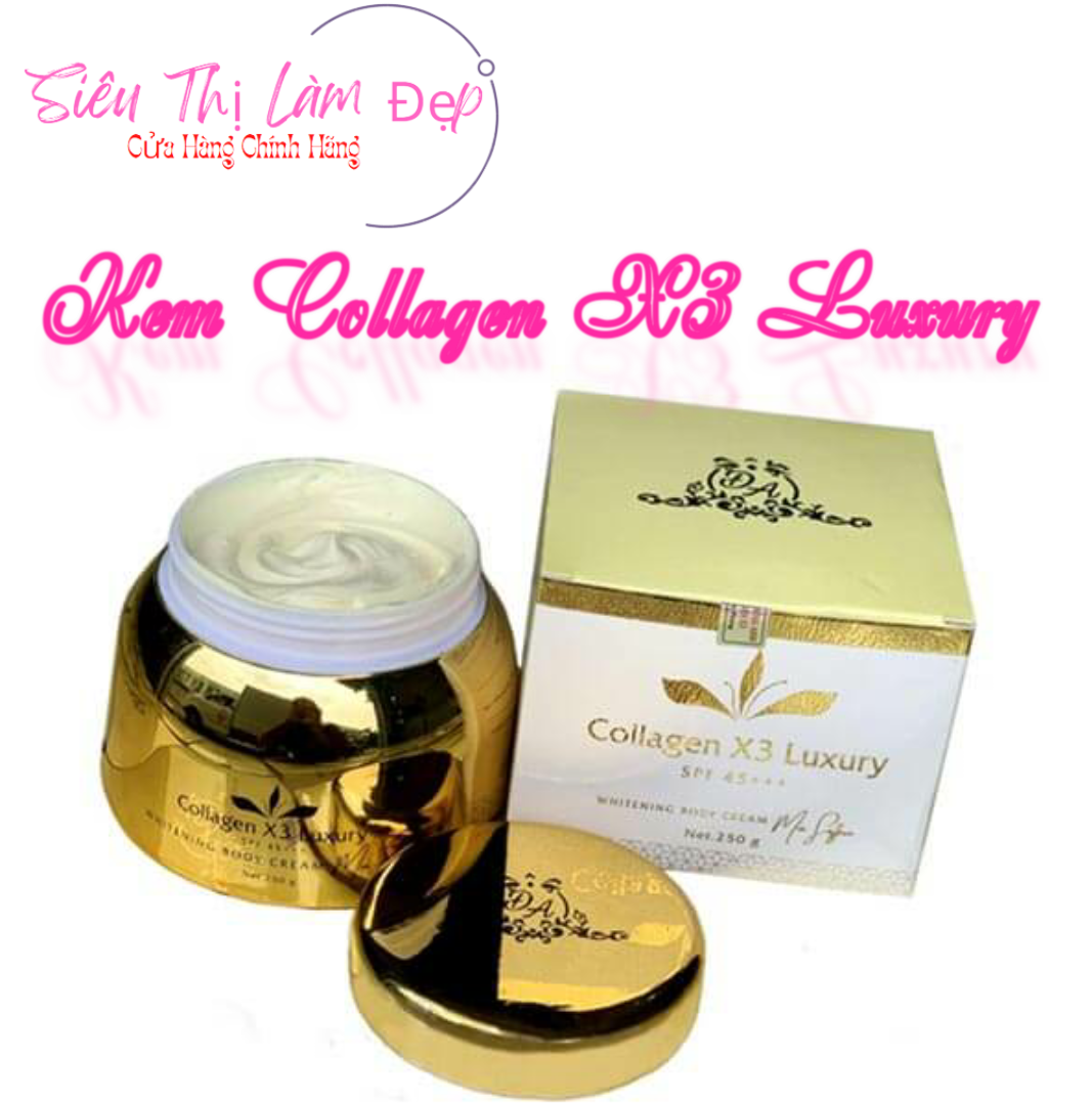 Combo 2 Hộp Kem body collagen x3 Luxury Đông Anh Mix Saffron 250gr Chính hãng