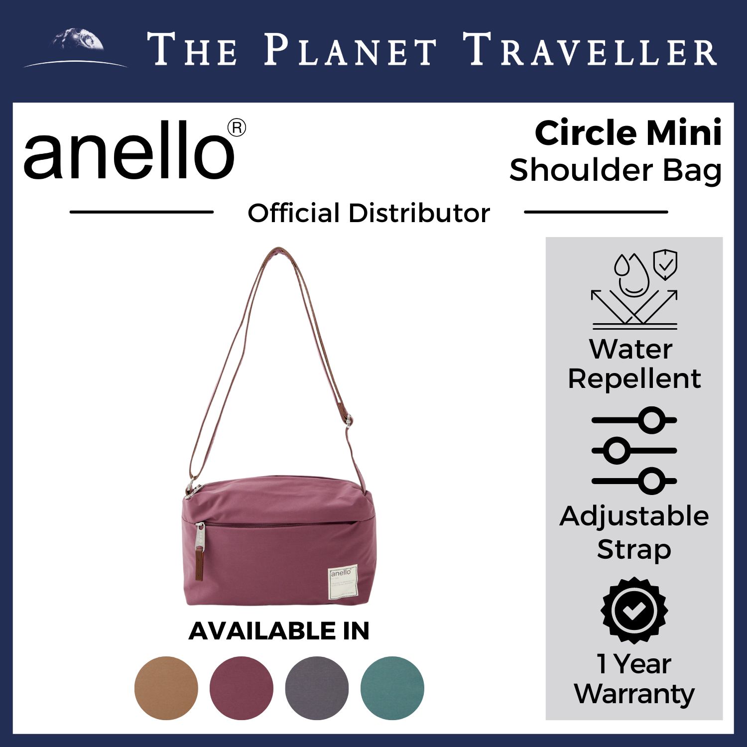 Buy Anello Anywhere Shoulder Bag (Light Grey) in Singapore