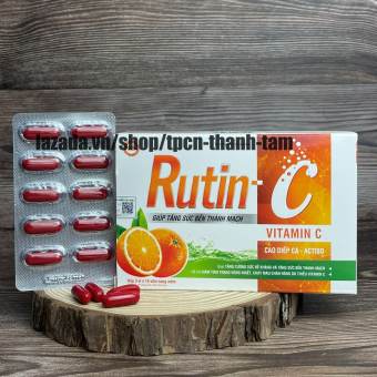 Viên uống mát gan Rutin C bổ sung vitamin c hỗ trợ giải độc gan, tăng sức đề kháng - Hộp 30 viên