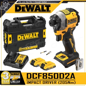 ภาพหน้าปกสินค้าDEWALT สว่านไขควง สว่านไขควงกระแทก 20V Max. (18V) แรงบิด 205Nm.(BL Motor : ไร้แปรงถ่าน) รุ่น DCF850D2A ที่เกี่ยวข้อง