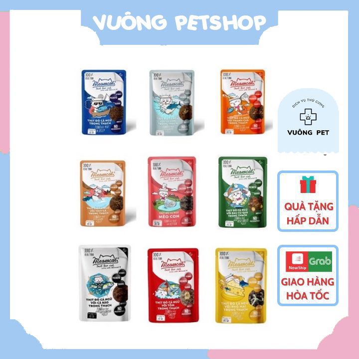 Pate meowcat cho mèo gói 70gr đủ vị thơm ngon