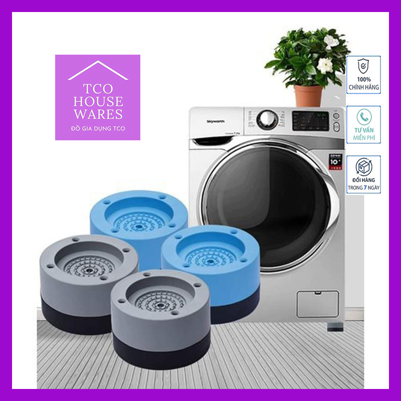 SET 4 CÁI ĐỆM CAO SU KÊ CHÂN CHỐNG RUNG ĐA NĂNG CHO MÁY GIẶT