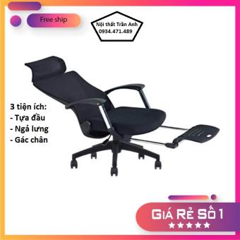Ghế xoay văn phòng thông minh có ngả lưng và gác chân, Ghế văn phòng cao cấp hiện đại, ghế xoay GHP052