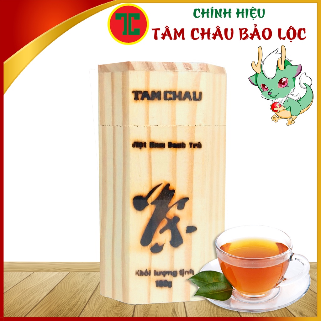 Trà olong tâm châu hộp gỗ 100g