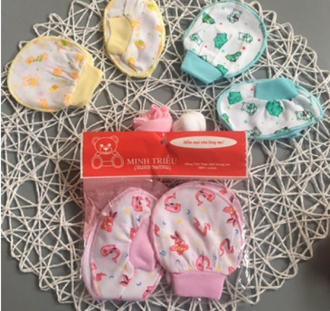 Set 05 đôi bao tay bao chân cho bé minh triều