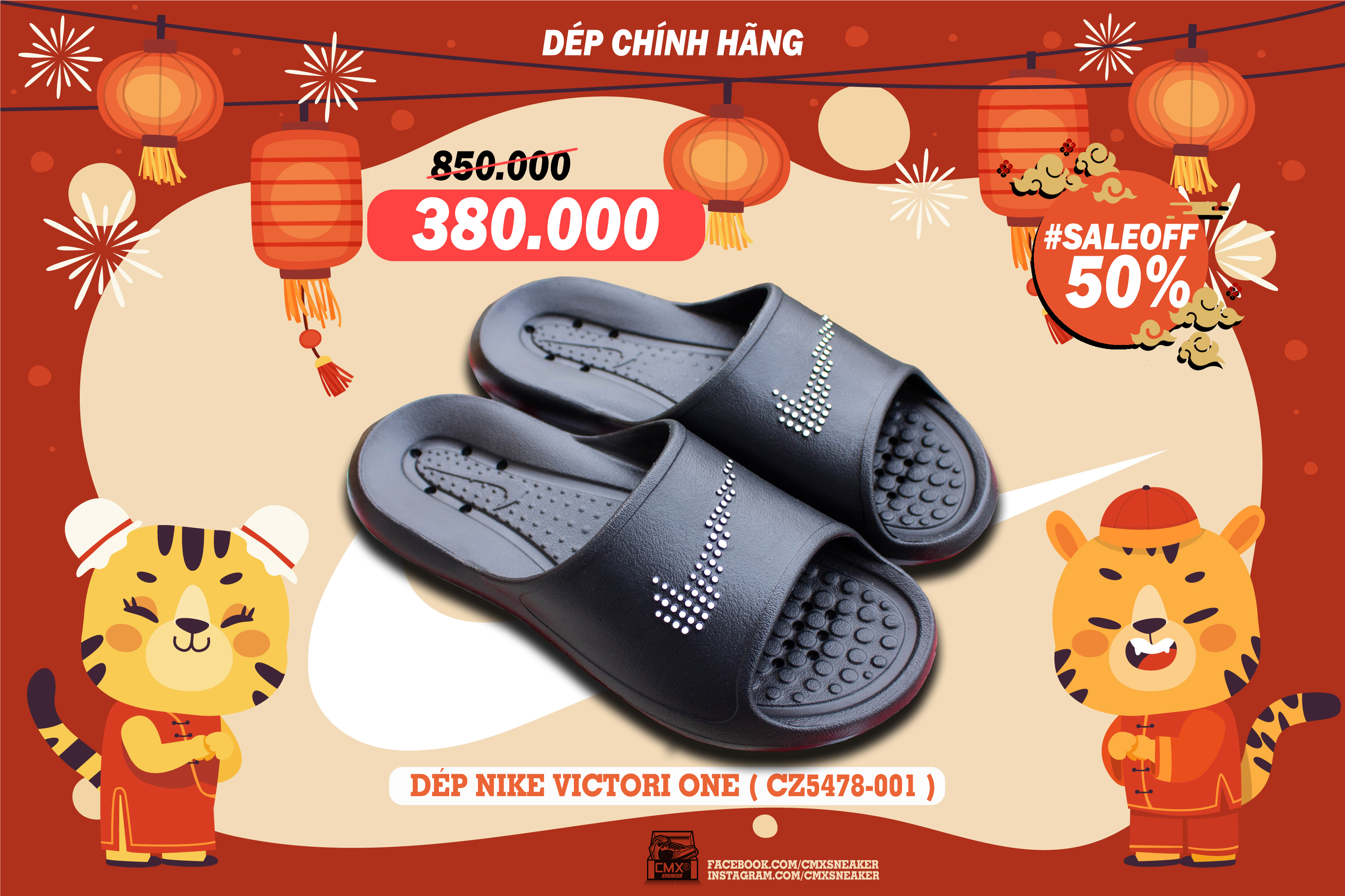 😘 dép nike chống nước victori one - real authetic 100%